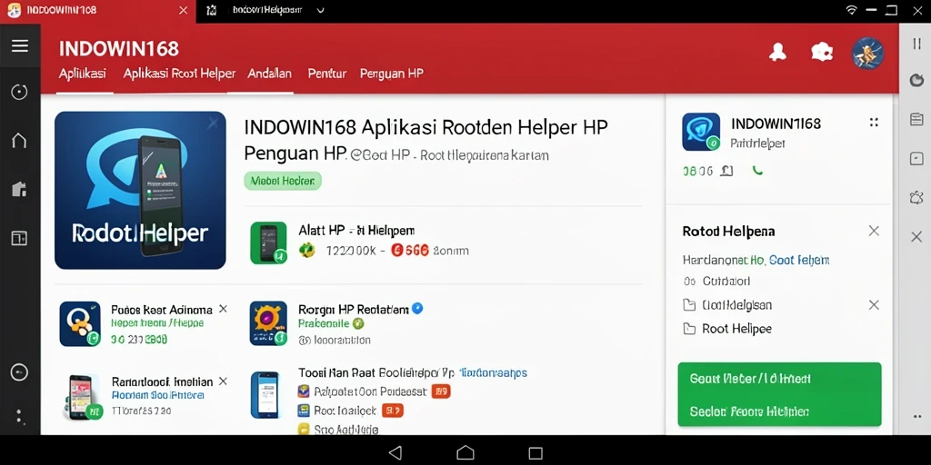 Antarmuka pengguna INDOWIN168 yang sederhana dan intuitif.