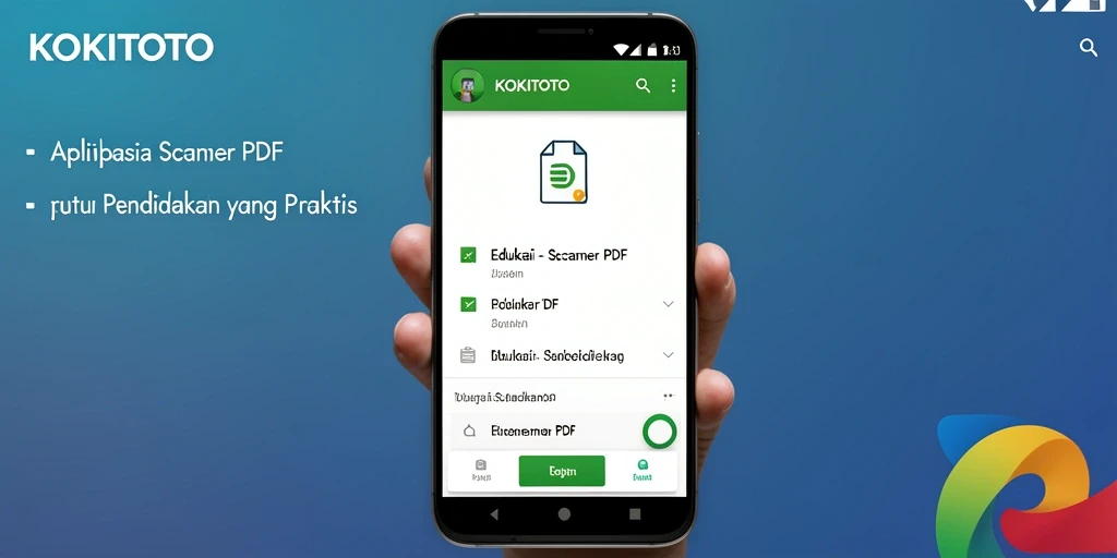 Tampilan antarmuka KOKITOTO yang intuitif untuk pemindaian dokumen PDF.