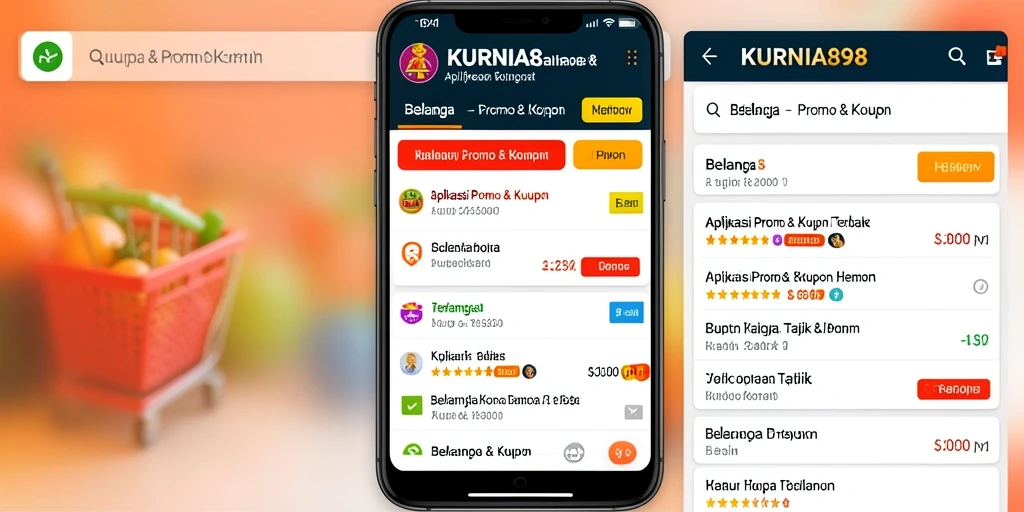Tampilan antarmuka KURNIA898 dengan berbagai pilihan promo dan kupon.
