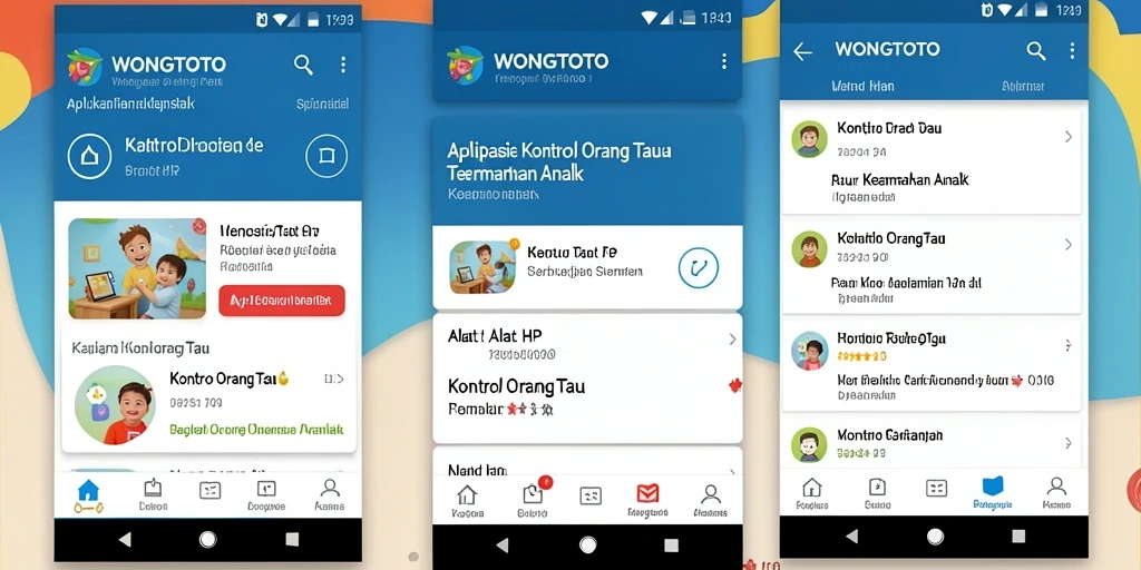 Tampilan antarmuka WONGTOTO yang ramah pengguna untuk kontrol orang tua.